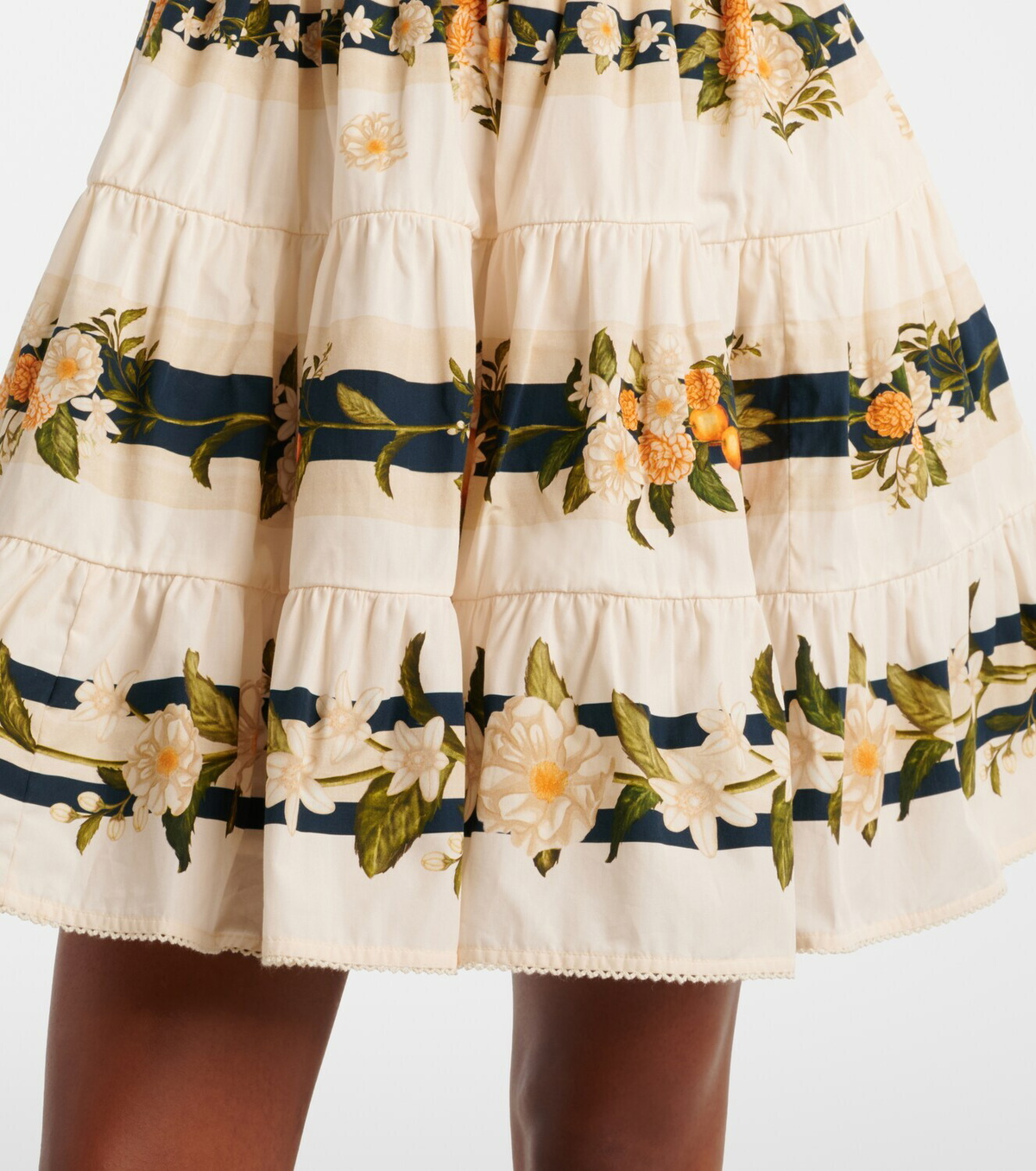 Agua by Agua Bendita Lima floral cotton minidress
