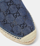 Gucci GG crystal-embellished denim espadrilles