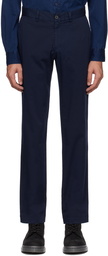 Sunspel Navy Straight-Leg Trousers