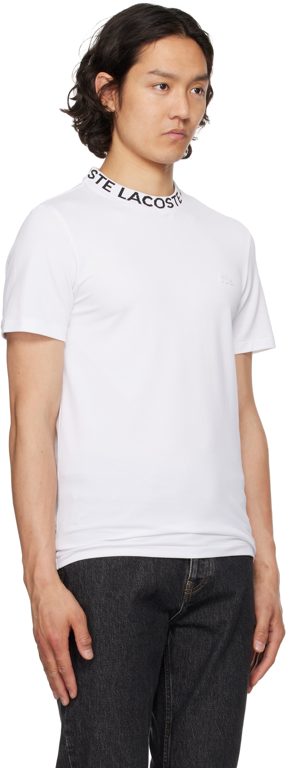 Tシャツ・カットソー LACOSTE TSHIRT (53491) Unisex Cotton Piqué Effect Print T-Shirt - T-shirts - New In