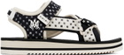 AMIRI Black & Off-White 'MA' Paisley Sandals