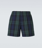 JW Anderson Checked cotton seersucker shorts