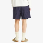 Late Checkout Men's Pinstripe Origami Shorts in Navy
