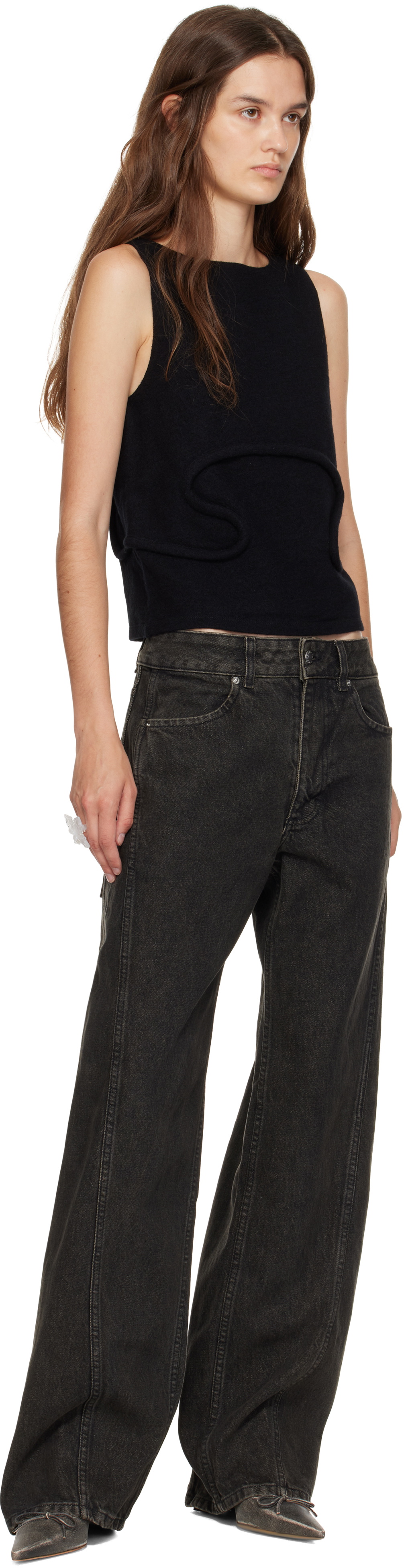 Eckhaus Latta Black Pallas Tank Top