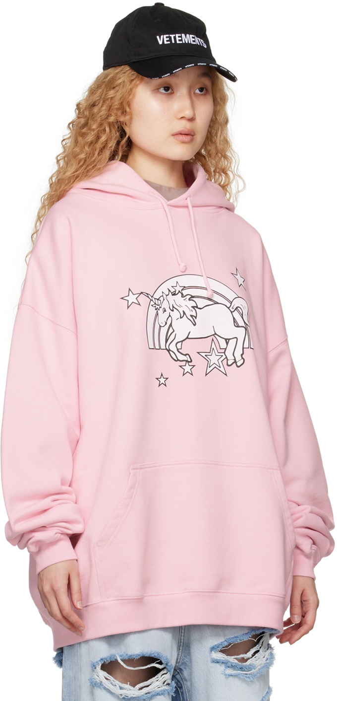VETEMENTS Pink Unicorn Hoodie Vetements