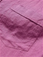 DRAKE'S - Linen Shirt - Pink