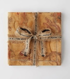 The House of Lyria Otus set of 2 printed linen napkins