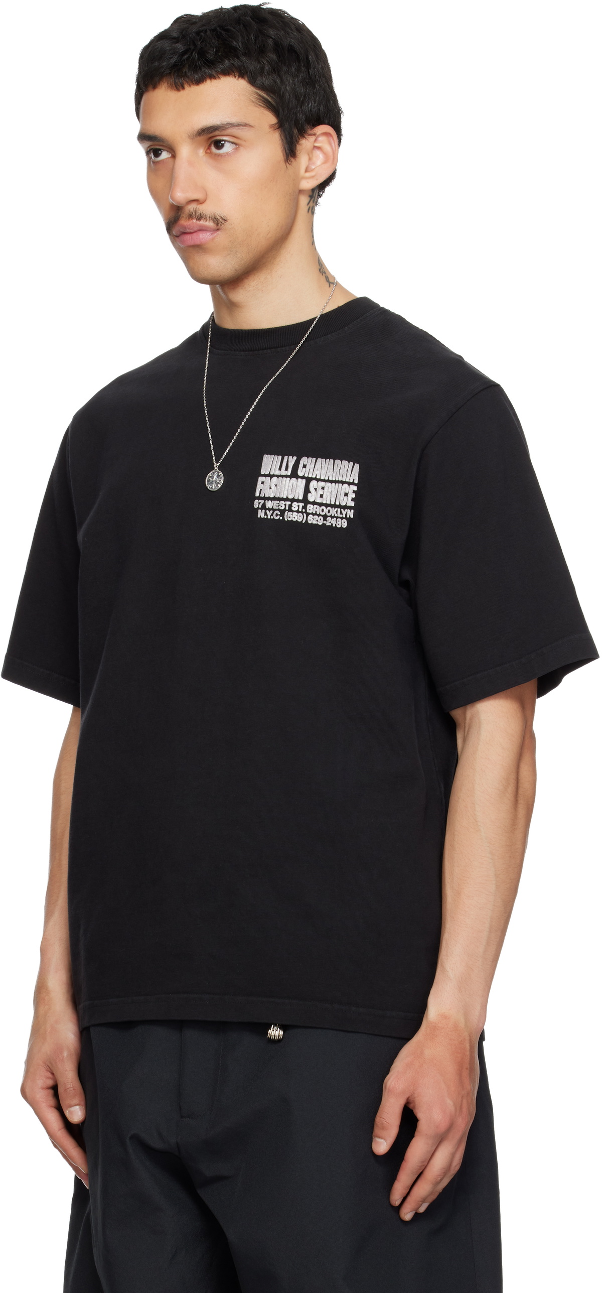 WILLY CHAVARRIA Black 'Fashion Services' T-shirt