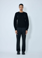 Moncler Ribbed Knit Sweater with Contrast Panels