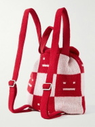 Acne Studios - Face Kaba Checked Wool-Jacquard Backpack