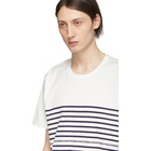 mastermind WORLD White Striped Logo T-Shirt