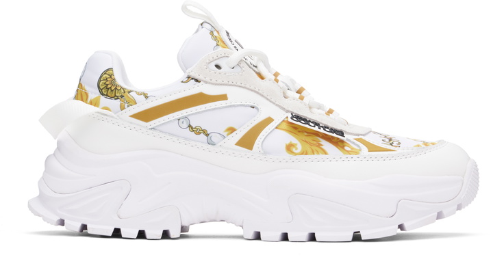 Photo: Versace Jeans Couture White Hiker Low Top Sneakers