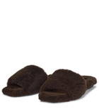 Aeyde Anna shearling slides