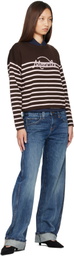 Moncler Brown Striped Wool Sweater