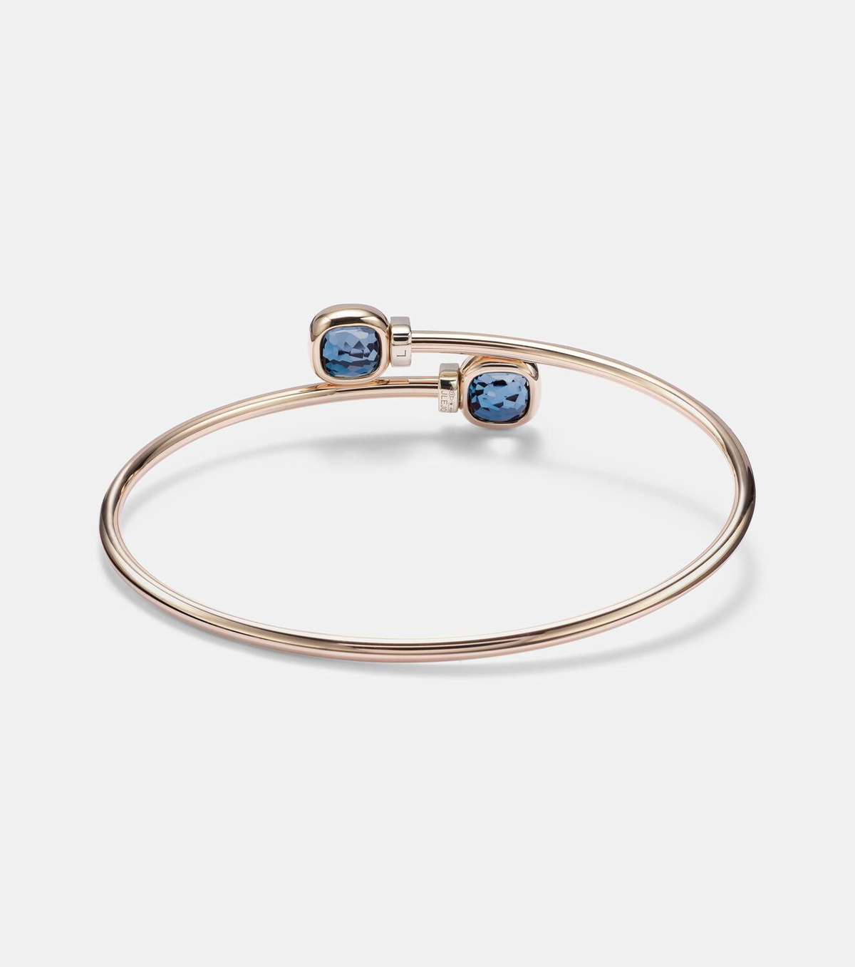 Pomellato Nudo 18kt gold bangle with topazes and diamonds