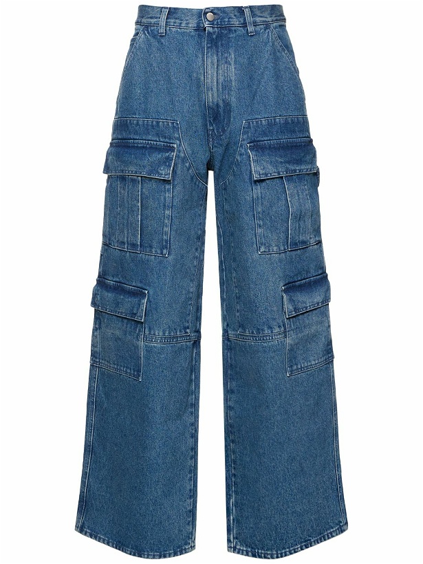 Photo: AMBUSH - Oversize Cotton Denim Cargo Jeans