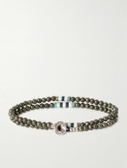 Mikia - Silver Mult-Stone Beaded Wrap Bracelet