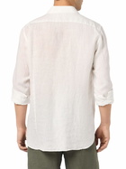 MC2 Saint Barth Man White Linen Shirt Pamplona