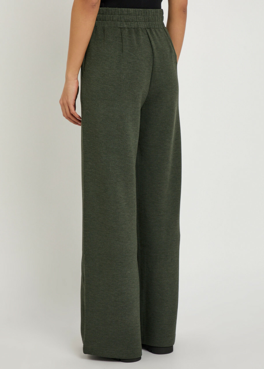 Varley The Extra Wide Leg 32 Stretch-jersey Sweatpants Olive