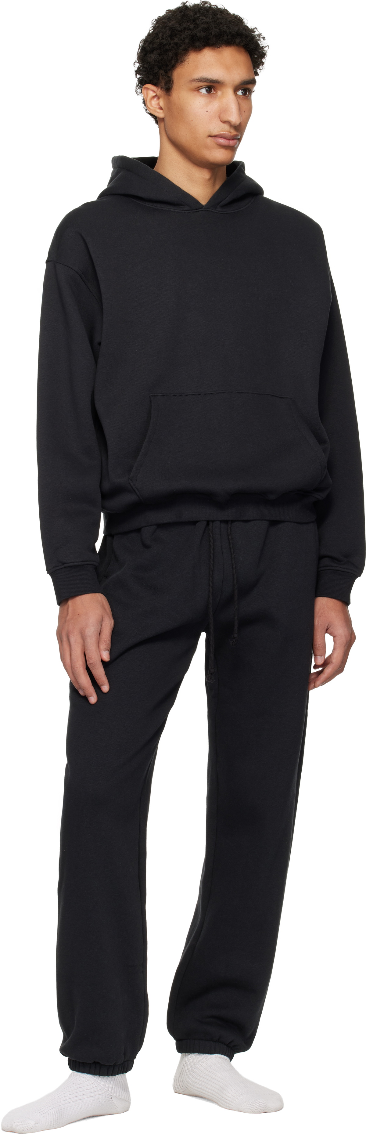 SKIMS Black Fleece Lounge Relaxed Hoodie