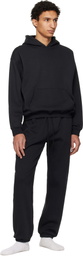 SKIMS Black Fleece Lounge Relaxed Hoodie