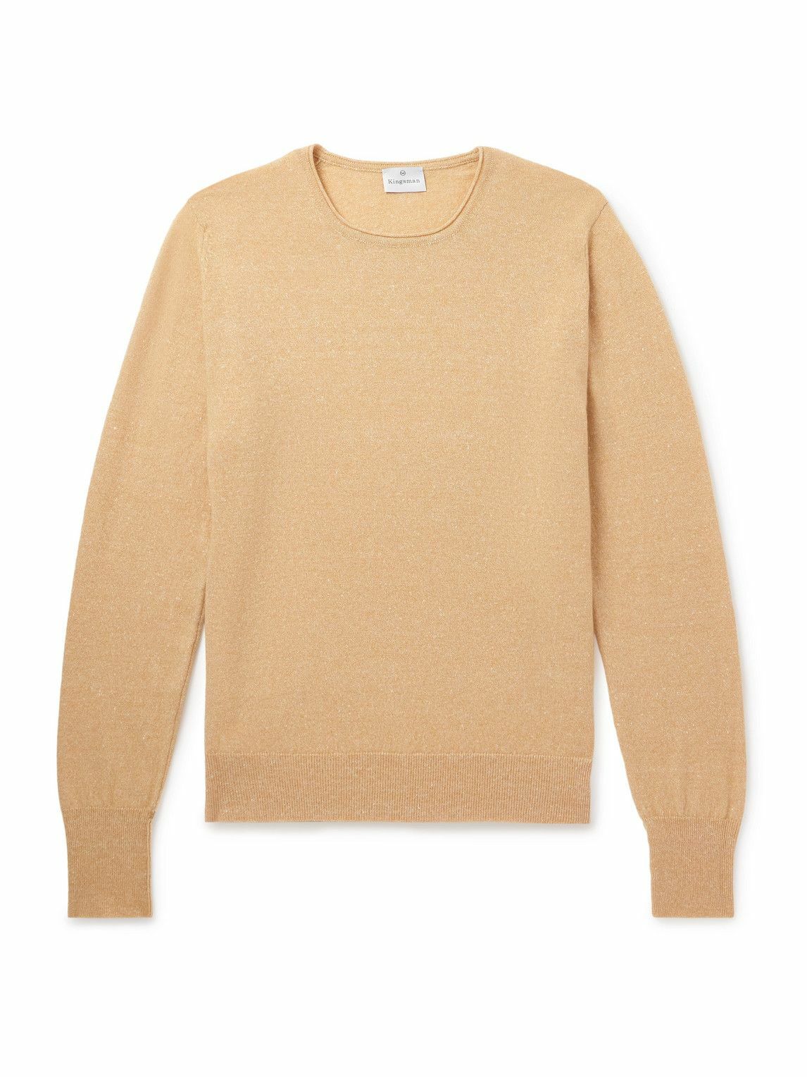 Kingsman - Slim-Fit Cashmere and Linen-Blend Sweater - Neutrals