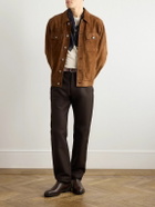 Ralph Lauren Purple label - Suede Trucker Jacket - Brown