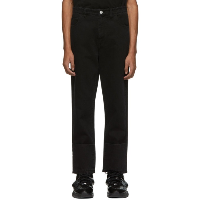 Photo: Raf Simons Black Classic Fit Turn-Up Jeans