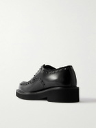 Valentino Garavani - Studded Leather Derby Shoes - Black