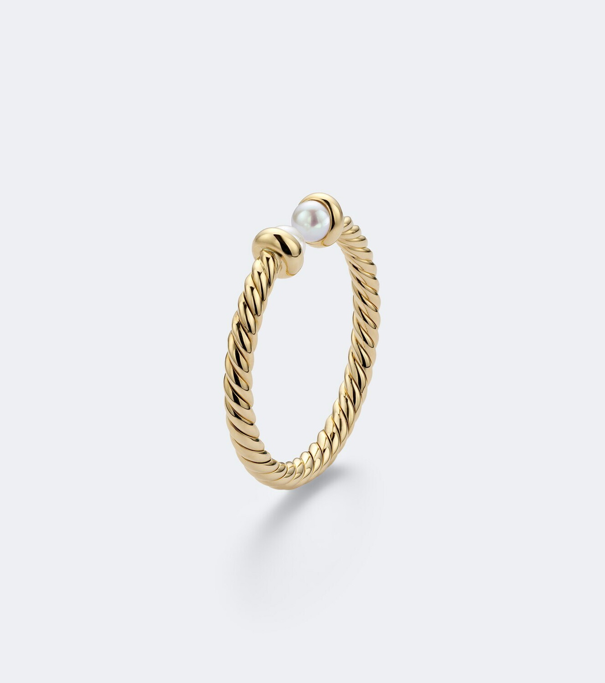 David Yurman Cablespira® Flex Micro 18kt gold ring with pearls
