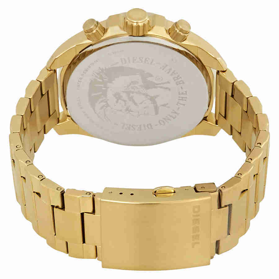 Diesel MS9 Lefty Chronograph Quartz Gold Sunray Dial Mens Watch DZ4475