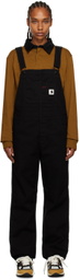 Carhartt Work In Progress Black Bib Overalls