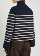 Rag & Bone Ilaria Striped Wool Jumper Navy