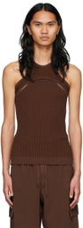 ANDREĀDAMO SSENSE Exclusive Brown Viscose Tank Top