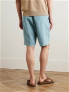 Paul Smith - Straight-Leg Linen Drawstring Shorts - Blue