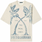 Dolce & Gabbana Men's Palms T-Shirt in Beige