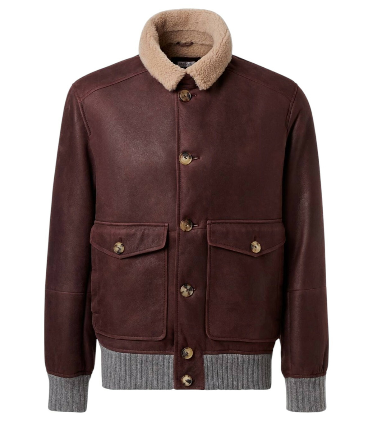 レザージャケット・コート BRUNELLO CUCINELLI Brunello Cucinelli Suede Jacket Brunello Cucinelli Suede jacket with stand collar and