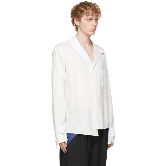 Sulvam White Asymmetric Shirt Sulvam