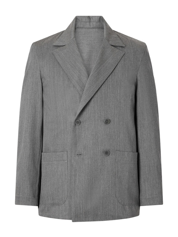 Photo: Stòffa - Double-Breasted Wool-Twill Suit Jacket - Gray