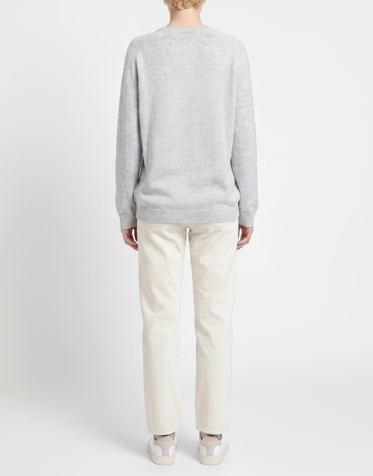 Malo Womens Sweater in Light grey
