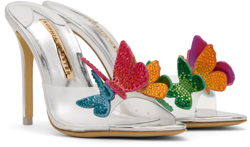 Sophia Webster Silver Vanessa Mules