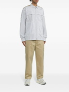 Junya Watanabe MAN White Striped Zip-Up Shirt