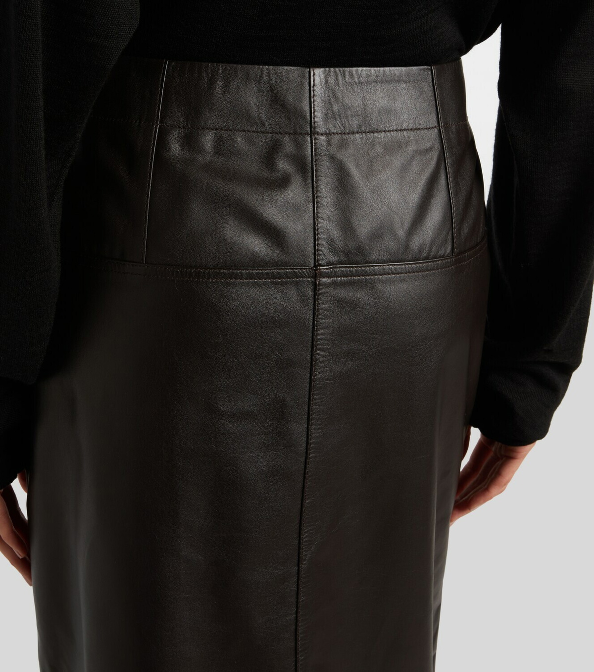 Lemaire Leather midi skirt