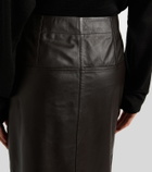 Lemaire Leather midi skirt