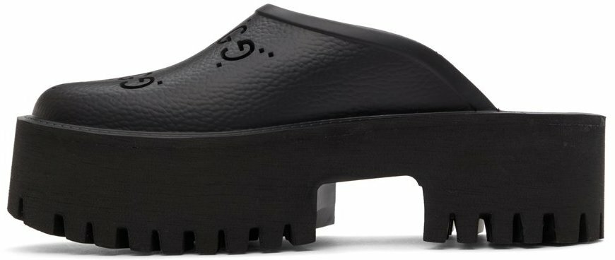 GG PLATFORM PERFORATED G SANDAL BLACK IP FOAM