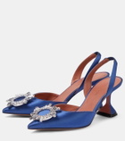 Amina Muaddi Begum satin slingback pumps