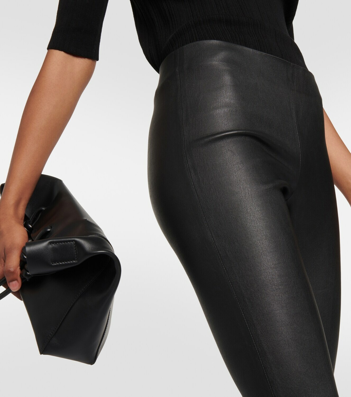 Vince Cropped slim leather pants Vince