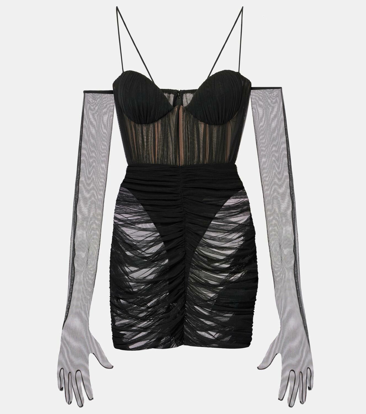 alex perry sheer dress Alex Perry Ruched sheer bustier dress Alex Perry