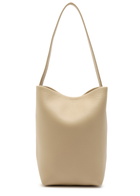 The Row Park Medium Leather Tote - Cream - One Size