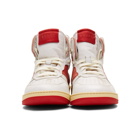 Rhude White and Red Bball Hi Sneakers